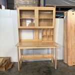 GALLE 120cm Wooden Study Desk With Hutch-Natural - Image 5