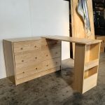 GALLE Solid Ash Wood Extendable Dressing Table-Natural - Image 7