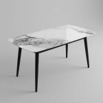 GRANO 120cm Sintered Stone Dining Table-White - Image 2