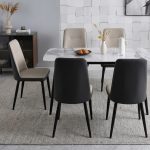 GRANO 6 Seater Sintered Stone Dining Set-Beige - Image 3