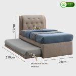 GUSTO Pet Friendly Single Size Pullout Bed-Brown - Image 3