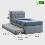 GUSTO Pet Friendly Single Size Pullout Bed-Grey - Image 3
