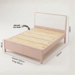ALTUS Solid Rubberwood Bed Frame-White Wash - Image 6