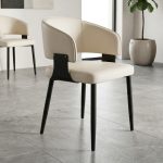 HANCOOK Dining Arm Chair-Cream