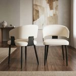 HANCOOK Dining Arm Chair-Cream - Image 2