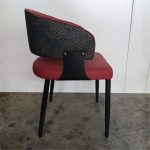 HANCOOK Dining Arm Chair-Maroon - Image 3