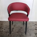 HANCOOK Dining Arm Chair-Maroon - Image 4