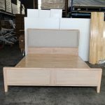 HELSINKI Full Solid Wood Queen King Bed Frame-White Wash - Image 4