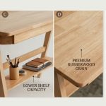 HELSINKI 120cm Full Solid Wood Study Desk-Natural - Image 5
