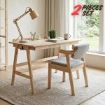 [Package] HELSINKI 2 In 1 120cm Study Desk-Natural