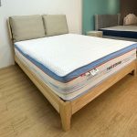 HOUSTON Solid Ash Wood Cushion Headboard Bed-Natural - Image 4