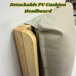 HOUSTON Solid Ash Wood Cushion Headboard Bed-Natural - Image 5
