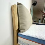 HOUSTON Solid Ash Wood Cushion Headboard Bed-Natural - Image 6