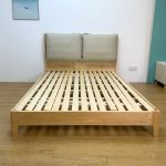 HOUSTON Solid Ash Wood Cushion Headboard Bed-Natural - Image 7