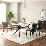 BYRON 4 Seater Sintered Stone Dining Set-2 Colors