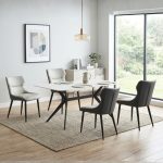 BYRON 4 Seater Sintered Stone Dining Set-2 Colors - Image 2