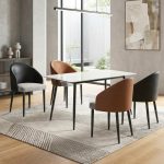 ROSOM 4 Seater Sintered Stone Dining Set-3 Colors