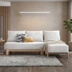 JASPER L Shaped 3 Seater Sofa-Beige