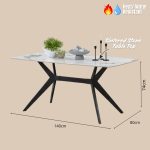 JULIA 140cm Sintered Stone Dining Table - Image 3