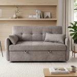 KINETIX 2 Seater Sofa Bed-Brown