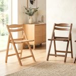 [Pair of 2] LEERA Solid Wood Folding Chair- 2 Colors