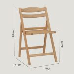 [Pair of 2] LEERA Solid Wood Folding Chair- 2 Colors - Image 3