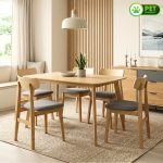 LINDA 4 Seater Pet Friendly Dining Set-Natural