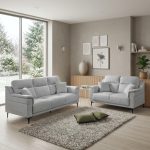 LUCERNE 2 + 3 Seater Set Sofa-Light Grey