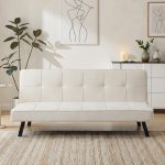 SEDIMENT 3 Seater Sofa Bed-Beige