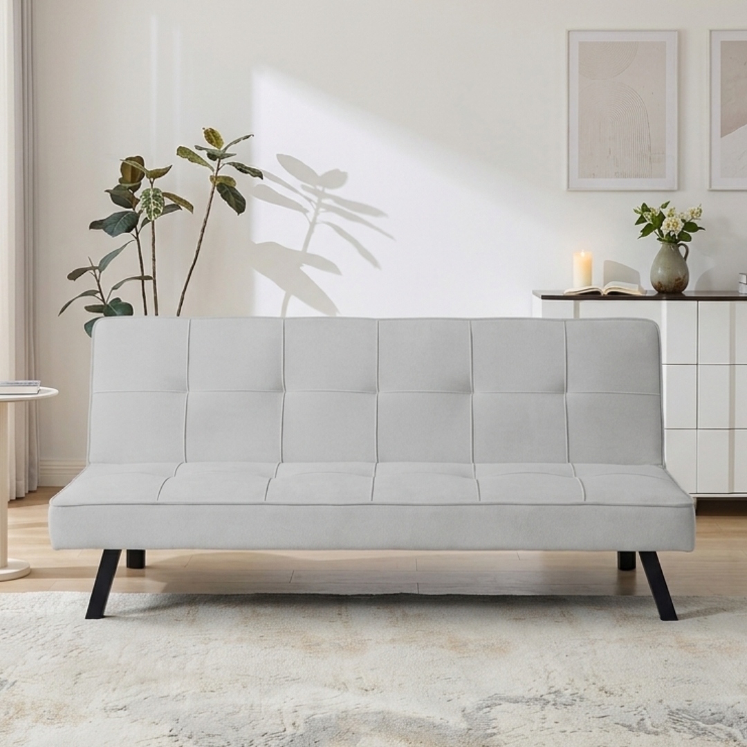 Linden 5715 5715 3 Seater Sofa Bed-Light Grey - Image 1