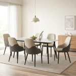 MALE 6 Seater Sintered Stone Dining Set-Grey