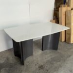 MARBELLA 140-180cm Boat Shaped Crystal Marble Table-White - Image 8