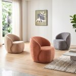 [Set of 2] MISTY Velvet Fabric Lounge Chair-3 Colors