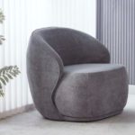 [Set of 2] MISTY Velvet Fabric Lounge Chair-3 Colors - Image 3