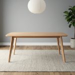 MITO 120-180cm Full Solid Rubberwood Dining Table-Beech - Image 2