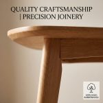 MITO 120-180cm Full Solid Rubberwood Dining Table-Beech - Image 4