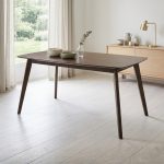 MITO 120-180cm Full Solid Rubberwood Dining Table-Walnut