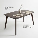 MITO 120-180cm Full Solid Rubberwood Dining Table-Walnut - Image 3