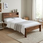 MORI Single Wooden Bed Frame With LED Ambient Light-Walnut - Image 2