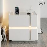 MURCIA Smart Charging Bedside Table-White