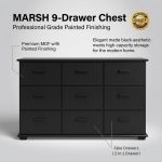 RICHMOND 9 Drawer Chest-Black - Image 4