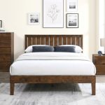 MOOREA Queen & King Size Wooden Bed Frame-Walnut