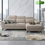 MURCIA 3 Seater Pet Friendly L Shape Sofa-Brown