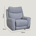 NERO Power Recliner Sofa-Grey - Image 5