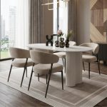 NETTIE 140cm Sintered Stone Dining Set-White - Image 2