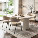 NETTIE 140cm Sintered Stone Dining Set-White