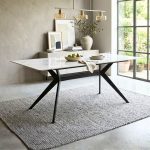 NOBLE 140-160cm Sintered Stone Dining Table-White - Image 2