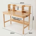 ODENSE 120cm Wooden Study Desk With Hutch-Natural - Image 11