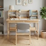 [Package] ODENSE 2 In 1 120cm Wooden Study Desk Set-Natural - Image 3