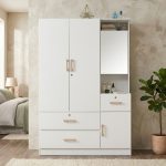 OLIVA 120cm Multi Storage Wardrobe-White